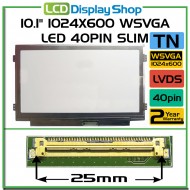 10.1" 1024x600 WSVGA LED 40pin Slim