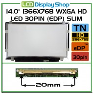 14.0" 1366x768 WXGA HD LED 30pin (eDP) Slim