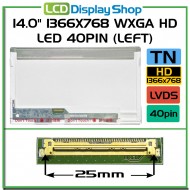 14.0" 1366x768 WXGA HD LED 40pin (Levý)