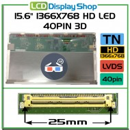 15.6" 1366x768 HD LED 40pin 3D