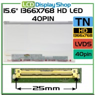 15.6" 1366x768 HD LED 40pin