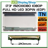 17.3" 1920x1080 1080p Full HD LED 30pin (eDP)