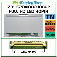 17.3" 1920x1080 1080p Full HD LED 40pin