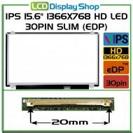 IPS 15.6" 1366x768 HD LED 30pin Slim (eDP)