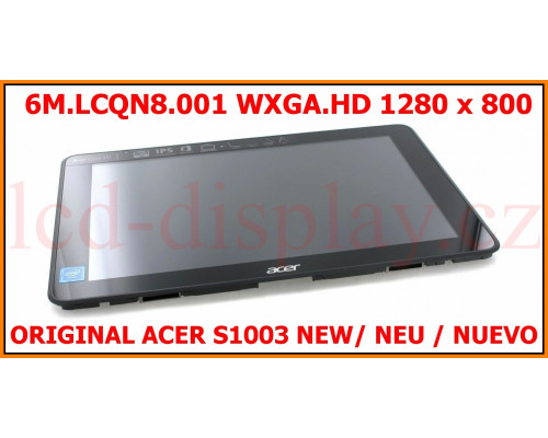 S1003 N16H1 Černý LCD Displej + Dotyk pro Acer Aspire S1003 6M.LCQN8.001 Assembly (S1003 HD version N16H1) by www.lcd-display.cz