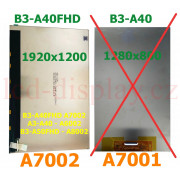 B3-A40FHD LCD Displej pro Acer Iconia B3-A40FHD 6M.LE1NB.001 Screen