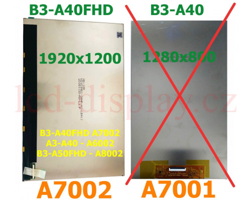 B3-A40FHD LCD Displej pro Acer Iconia B3-A40FHD 6M.LE1NB.002 Screen (B3-A40FHD) by www.lcd-display.cz