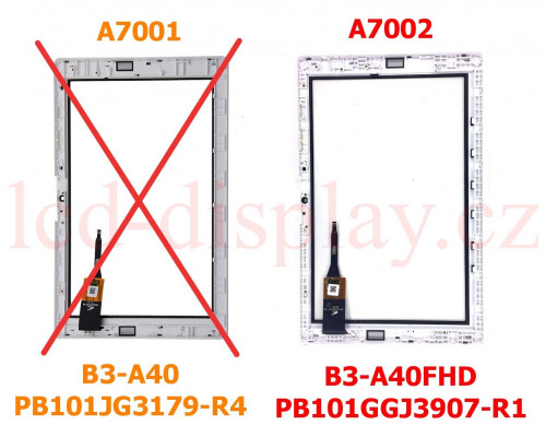 B3-A40FHD Bílý Dotyk pro Acer Iconia B3-A40FHD 6M.LE1NB.001 Touch (B3-A40FHD) by www.lcd-display.cz