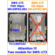 SW5-173 FHD Černý LCD Dotyk + Displej pro ACER ASPIRE SW5-173 FHD 6M.G9FN2.001 Assembly 