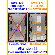 SW5-173 Černý Dotyk + Displej pro Acer Aspire Switch 11 SW5-173  6M.G2TN2.004 Assembly