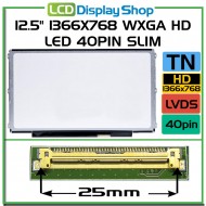12.5" 1366x768 WXGA HD LED 40pin Slim LB