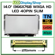14.0" 1366x768 WXGA HD LED 40pin Slim