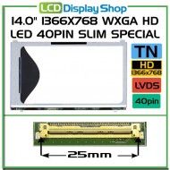 14.0" 1366x768 WXGA HD LED 40pin Slim Special
