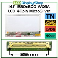 14.1" 1280x800 WXGA LED 40pin MicroSilver