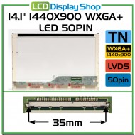 14.1" 1440x900 WXGA+ LED 50pin