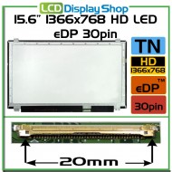 15.6" 1366x768 HD LED 30pin Slim (eDP)
