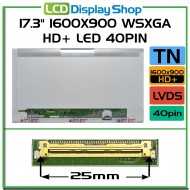 17.3" 1600x900 WSXGA HD+ LED 40pin