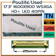 Použité displeje - 17.3" 1600x900 WSXGA HD+ LED 40pin