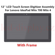 Miix 700 Černý LCD Displej + Dotyk pro Lenovo Miix 700-12ISK 12" 5D10K37833 Assembly