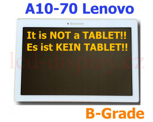 A10-70 Bílý LCD Displej + Dotyk pro Lenovo TAB2 A10-70F A10-70 5D68C02040 Assembly (A10-70 Assembly) by www.lcd-display.cz