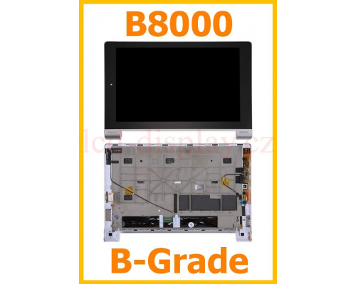 B8000 Stříbrný LCD Displej + Dotyk pro Lenovo Yoga 10.1" B8000 5D69A465NZ 5D69A464VN Assembly (B8000) by www.lcd-display.cz