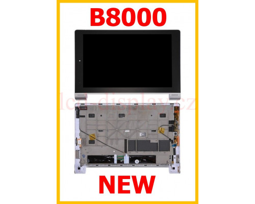B8000 Stříbrný LCD Displej + Dotyk pro Lenovo Yoga 10.1" B8000 5D69A465NZ 5D69A464VN Assembly (B8000) by www.lcd-display.cz