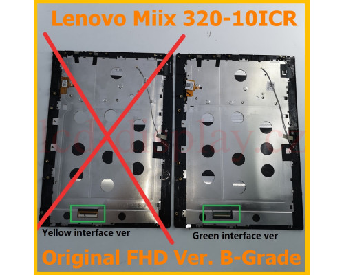 Miix 320 FHD Černý LCD Displej + Dotyk pro Lenovo Miix 320-10ICR FHD 5D10N38138 Assembly (Miix 320 FHD) by www.lcd-display.cz