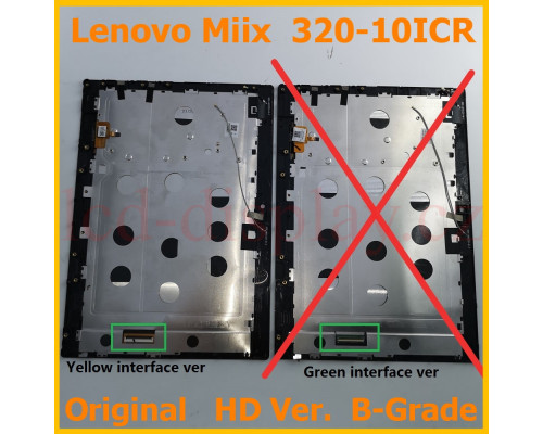 Miix 320 HD Černý LCD Displej + Dotyk pro Lenovo Miix 320-10ICR HD 5D10N89976 Assembly (Miix 320 HD) by www.lcd-display.cz