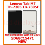 TB-7305 Černý LCD Displej + Dotyk pro Lenovo Tab M7 TB-7305 TB-7305F 5D68C15471 Assembly