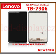 TB-7306 Černý LCD Displej + Dotyk pro Tab M7 Tablet (3rd Gen) (Lenovo TB-7306F, Lenovo TB-7306X) 5D68C18415 Assembly