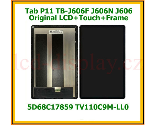 TB-J606 Černý LCD Displej + Dotyk pro Lenovo Tab P11 (Lenovo TB-J606F, TB-J606L) - Type ZA7R 5D68C17859 Assembly (TB-J606) by www.lcd-display.cz