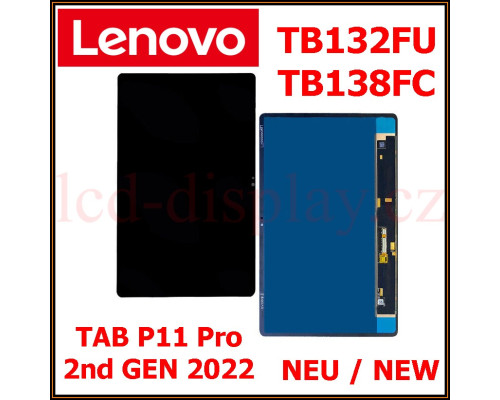 TB132FU Černý LCD Displej + Dotyk pro Lenovo Tab P11 Pro (2nd Gen) (TB132FU) 5D68C20967 Assembly (TB132FU / TB138FC) by www.lcd-display.cz