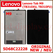 TB310FU Black LCD Displej + Dotyk pro Lenovo Tab M9 (TB310XU, TB310FU) - Type ZAC3 5D68C22228 Assembly