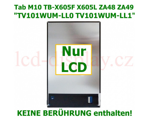 X605 Černý LCD Displej pro Lenovo Smart Tab M10 TB-X605F X605L ZA48 ZA49 5D68C13019 5D68C13531 5D68C12512 5D68C13530 screen (TB-X605) by www.lcd-display.cz