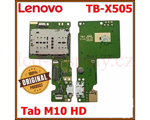 5P68C14566 Nabíjecí Konektor USB PCB Deska pro Lenovo Smart Tab M10 HD Tablet TB-X505F, TB-X505L, TB-X505X TB-X505F SUB board&*6818AA000272 CS (X505) by www.lcd-display.cz