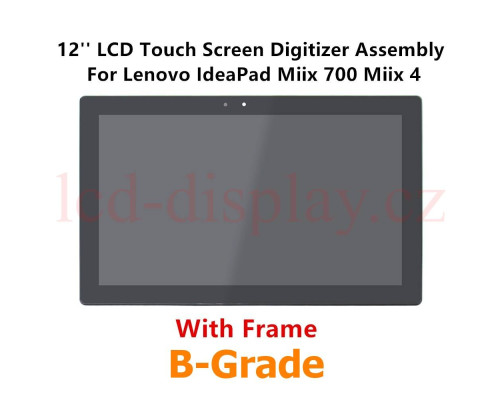 Miix 700 Černý LCD Displej + Dotyk pro Lenovo Miix 700-12ISK 12" 5D10K37833 Assembly (Miix 700-12ISK) by www.lcd-display.cz