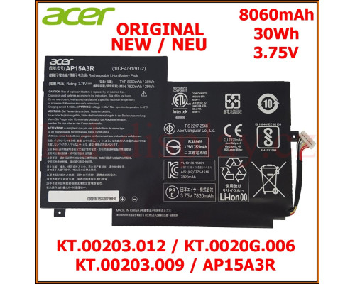 AP15A3R Original Acer SW3-014 KT.00203.012 BATERKA 8060mAh 30Wh 3.75V Nová (AP15A3R / KT.00203.012) by www.lcd-display.cz