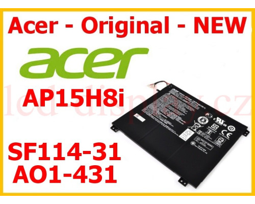 KT.0030G.008 BATTERY.4920MAH AP15H8i NEW ACER ASPIRE SF114-31 AO1-431 (AP15H8i / KT.0030G.008) by www.lcd-display.cz