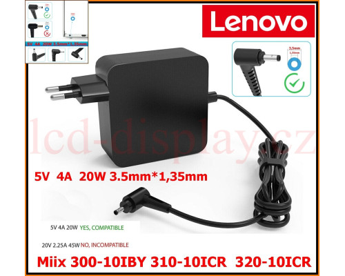 OEM 5V 4A ADAPTER Nabíječka Lenovo Ideapad Miix 300-10IBY 320-10ICR 310-10ICR (ADAPTER Miix 300/310/320) by www.lcd-display.cz